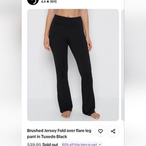 La SENZA Tuxedo Black Flare Leg Pants